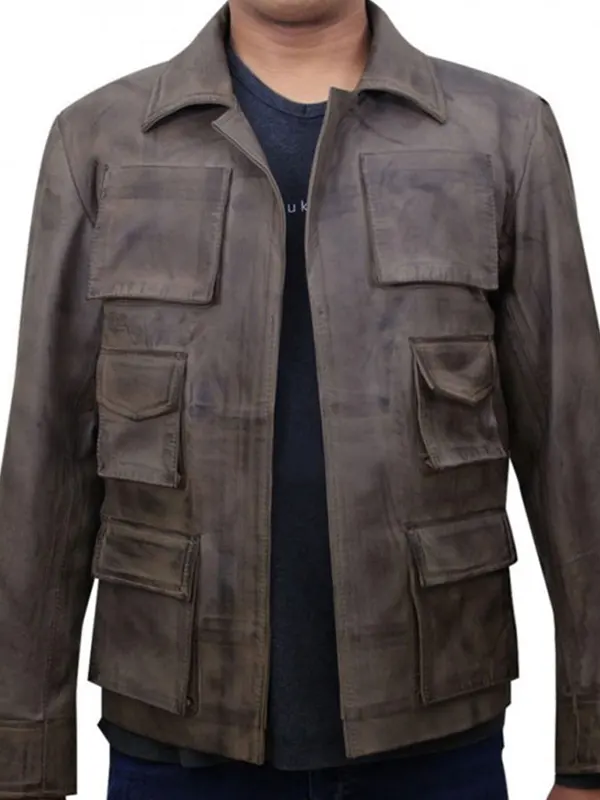Mortal Kombat X Jason Distressed Brown Leather Jacket