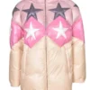 Noémie Schmidt Anthracite Ida Heilman Puffer Pink and White Jacket