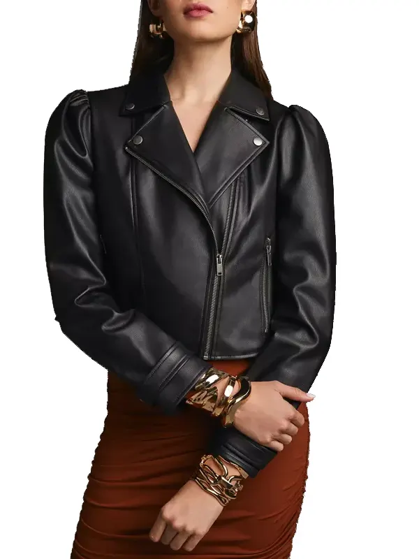 Real Housewives of Orange County Emily Simpson Black Leather Jacket