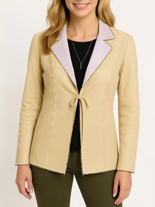 Sarah Buffy the Vampire Buffy Summers Bebe Tan Leather Jacket