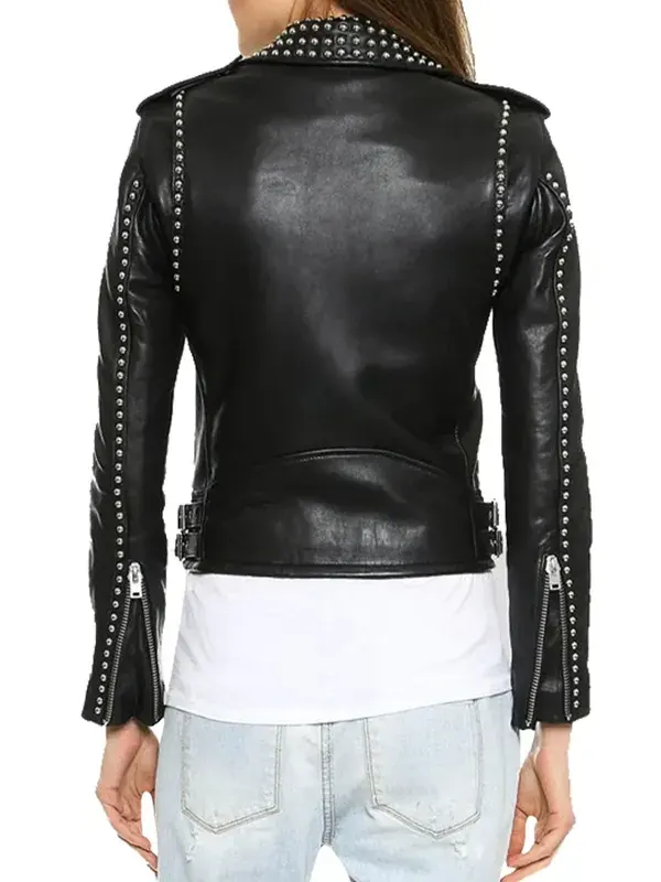 Shannon Beador The Real Housewives of Orange County Studded Leather Jacket Back
