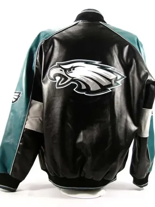 Shooter Mark Wahlberg Philadelphia Eagles Leather Jacket Back