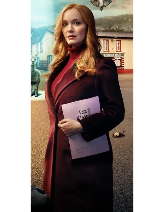 Small Town Big Story Christina Hendricks Coat Back