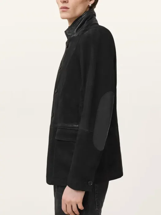 Survey Double Layered Leather Blazer Side Look