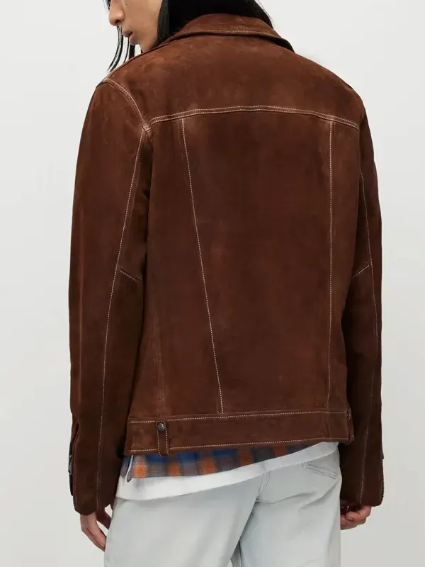 Tell Me Everything Dylan Brady Suede Jacket Back