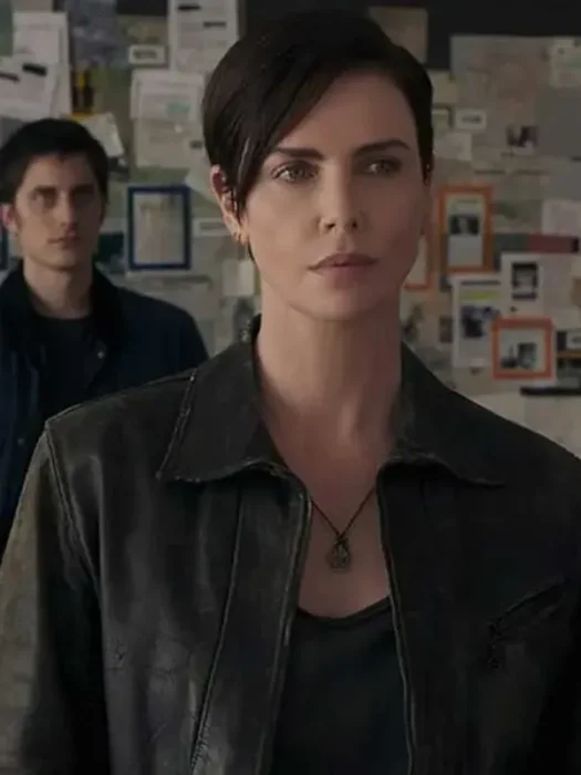 The Old Guard Charlize Theron Black Leather Jacket