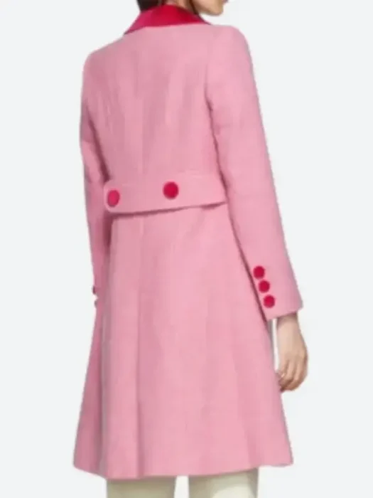 The Today Show Jenna Bush Hager Pink Scallop Coat Back