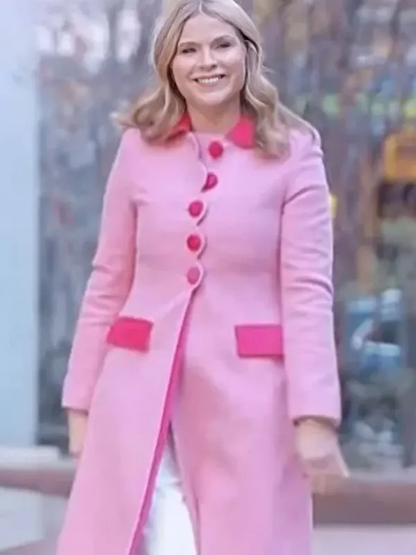 The Today Show Jenna Bush Hager Pink Scallop Coat