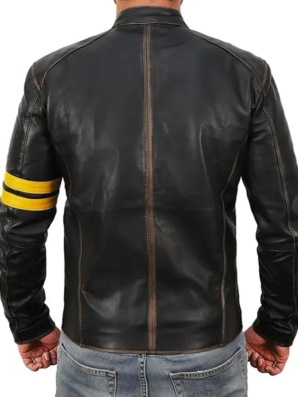 Welcome to Plathville S06 Ethan Plath Motorcycle Brown Leather Jacket Back