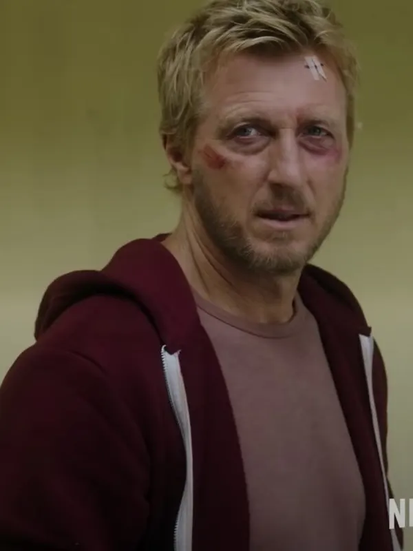 William Zabka Cobra Kai Maroon Jacket
