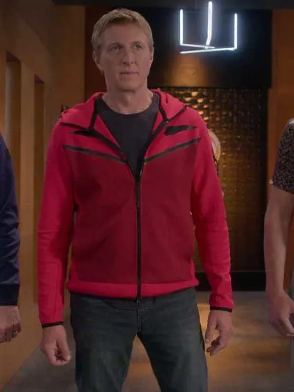 William Zabka Cobra Kai S05 Red Jacket