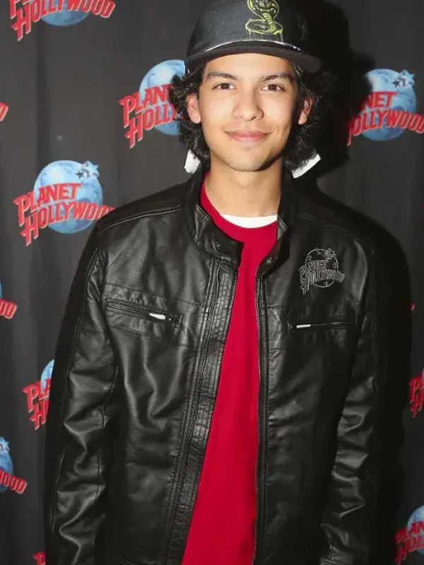 Xolo Maridueña Cobra Kai Premiere Event Black Leather Jacket