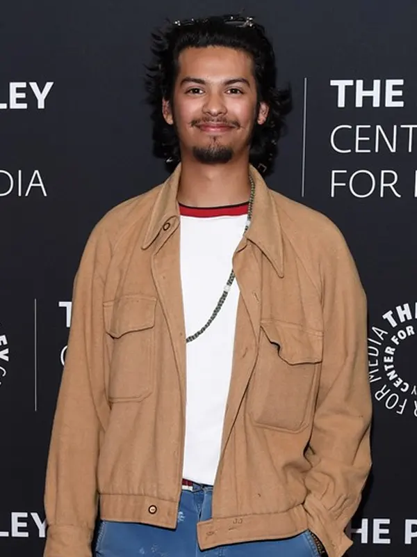 Xolo Maridueña Cobra Kai Premiere Event Brown Cotton Jacket