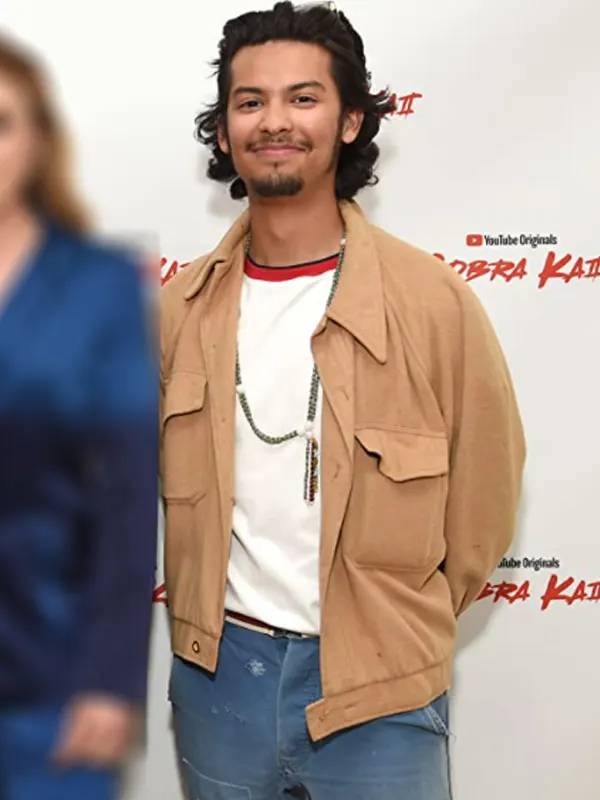 Xolo Maridueña Cobra Kai Premiere Event Brown Jacket