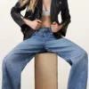Balfern Black Biker Leather Jacket