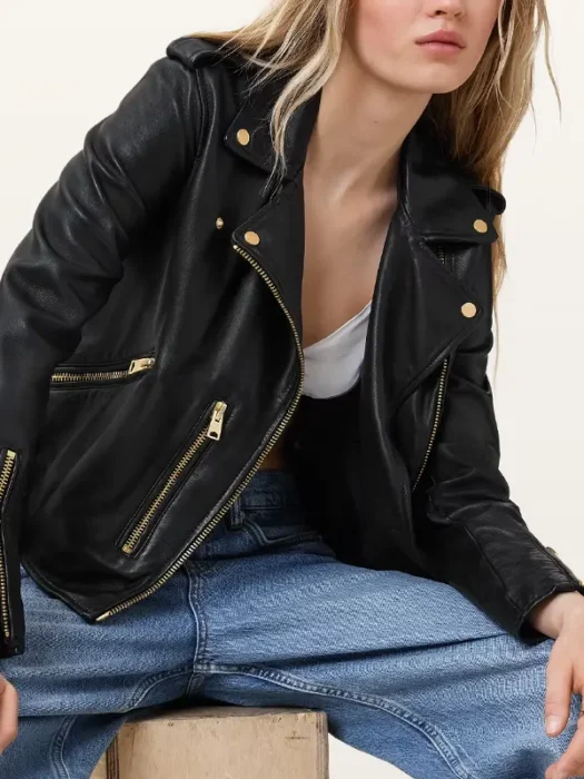 Balfern Stylish Black Biker Leather Jacket