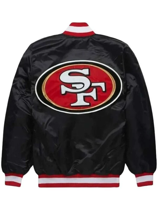Black San Francisco 49ers Jacket Back
