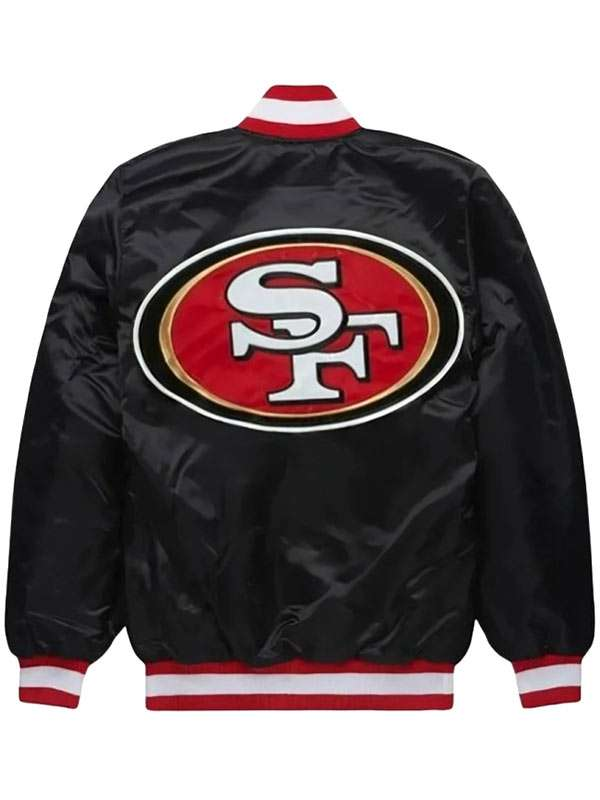 Black San Francisco 49ers Jacket Back