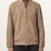 Kemble Suede Corn Brown Bomber Jacket