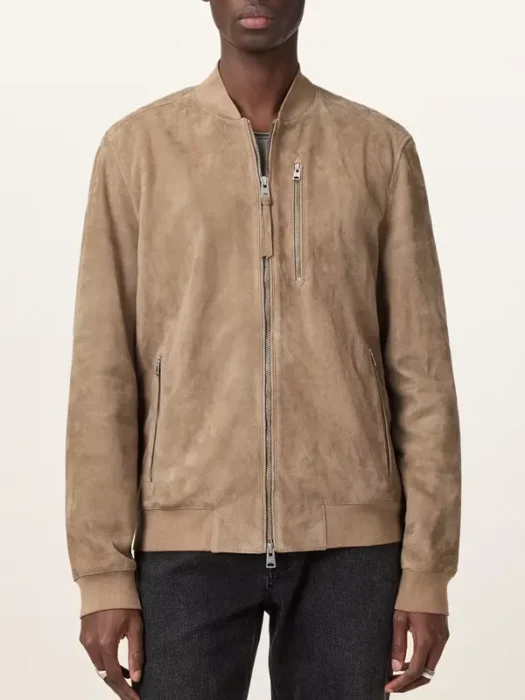 Kemble Suede Corn Brown Bomber Jacket
