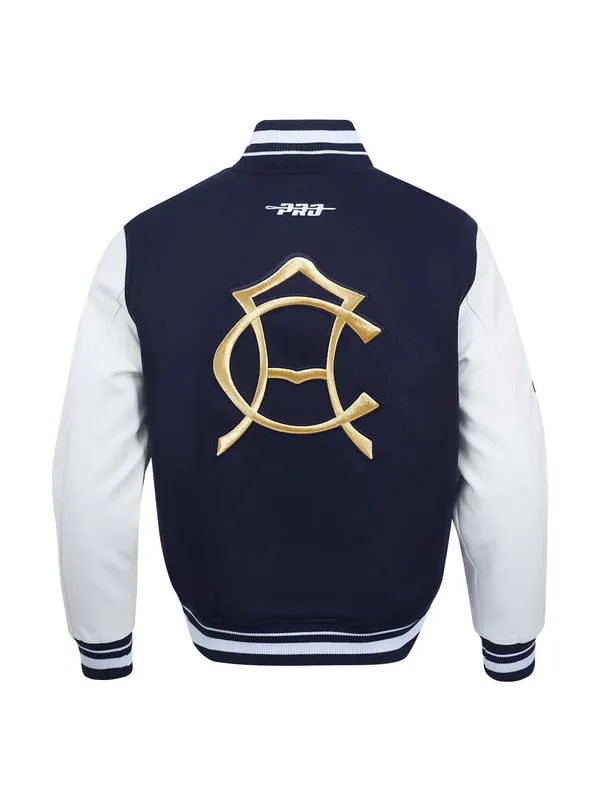 LIGA MX CLUB AMERICA PREMIUM MEN’S RIB WOOL VARSITY JACKET BACK