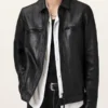 Luck Black Genuine Leather Jacket