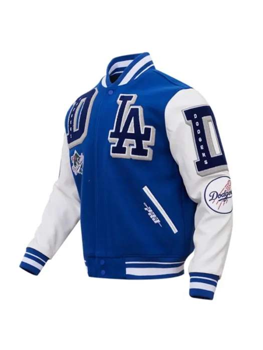 MLB LOS ANGELES DODGERS MASHUP MEN'S RIB VARSITY JACKET