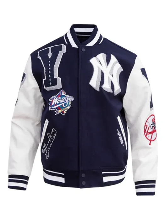 MLB NEW YORK YANKEES MASHUP MEN'S RIB WOOL VARSITY JACKET