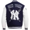 MLB NEW YORK YANKEES MASHUP MEN'S RIB WOOL VARSITY JACKET BACK