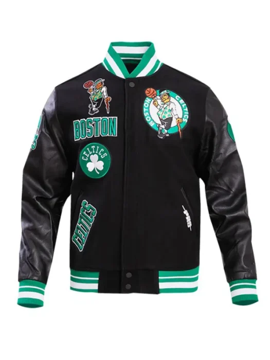 NBA BOSTON CELTICS RETRO CLASSIC MEN'S RIB WOOL VARSITY JACKET