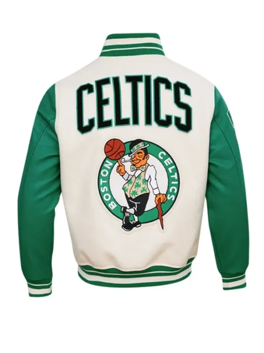 NBA BOSTON CELTICS RETRO CLASSIC MEN'S WOOL VARSITY JACKET BACK