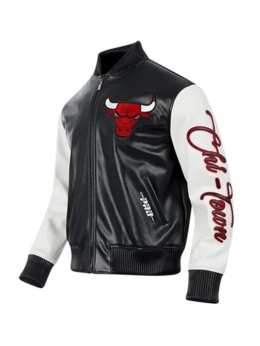 NBA CHICAGO BULLS CITY LEATHER VARSITY JACKET