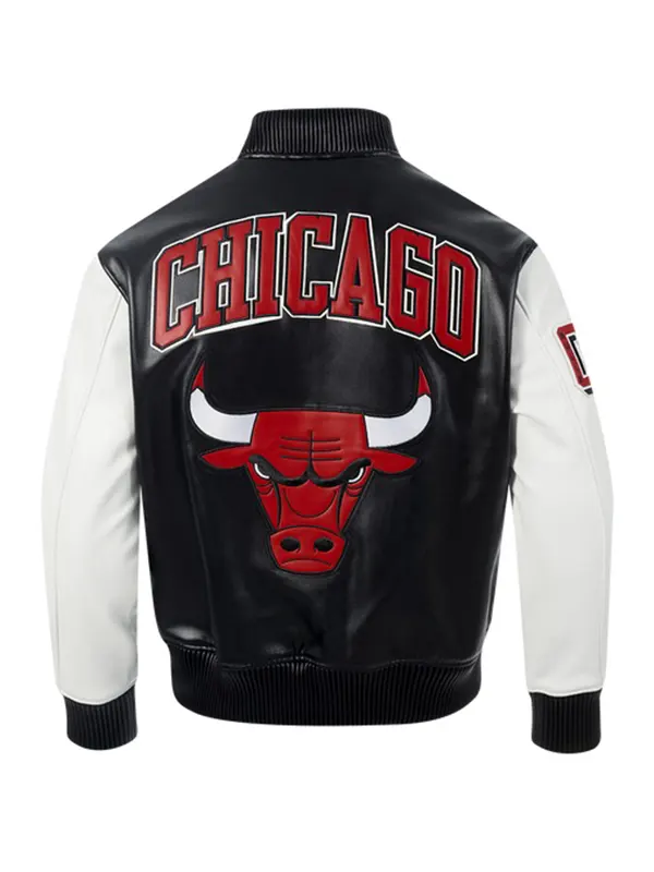 NBA CHICAGO BULLS CITY SIGNATURE MEN’S LEATHER VARSITY JACKET