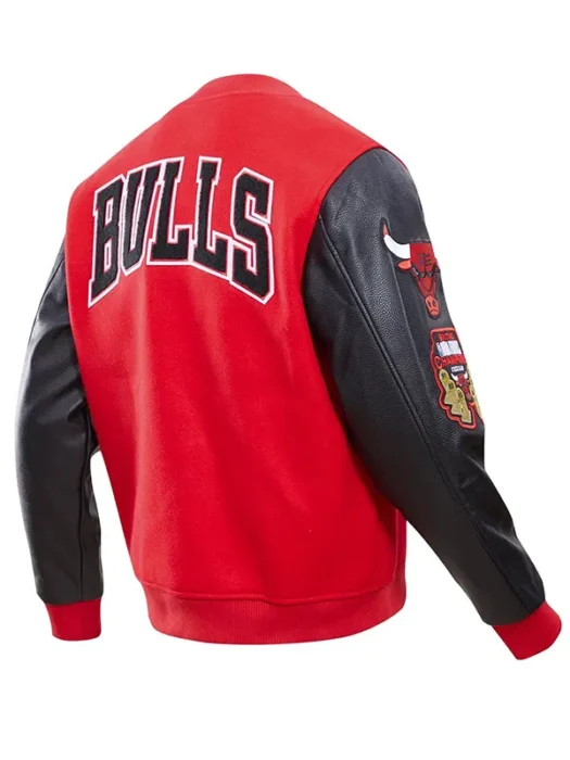 NBA CHICAGO BULLS CLASSIC WOOL MEN'S VARSITY JACKET BACK