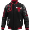 NBA CHICAGO BULLS MASHUP MEN'S RIB WOOL VARSITY JACKET