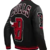 NBA CHICAGO BULLS MASHUP MEN'S RIB WOOL VARSITY JACKET BACK