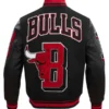 NBA CHICAGO BULLS MASHUP WOOL VARSITY JACKET BACK