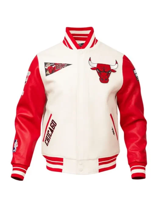 NBA CHICAGO BULLS RETRO CLASSIC MEN'S RIB VARSITY JACKET