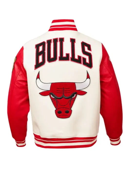 NBA CHICAGO BULLS RETRO CLASSIC MEN'S RIB WOOL VARSITY JACKET BACK