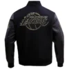 NBA LOS ANGELES LAKERS BLACK & GOLD WOOL VARSITY JACKET BACK