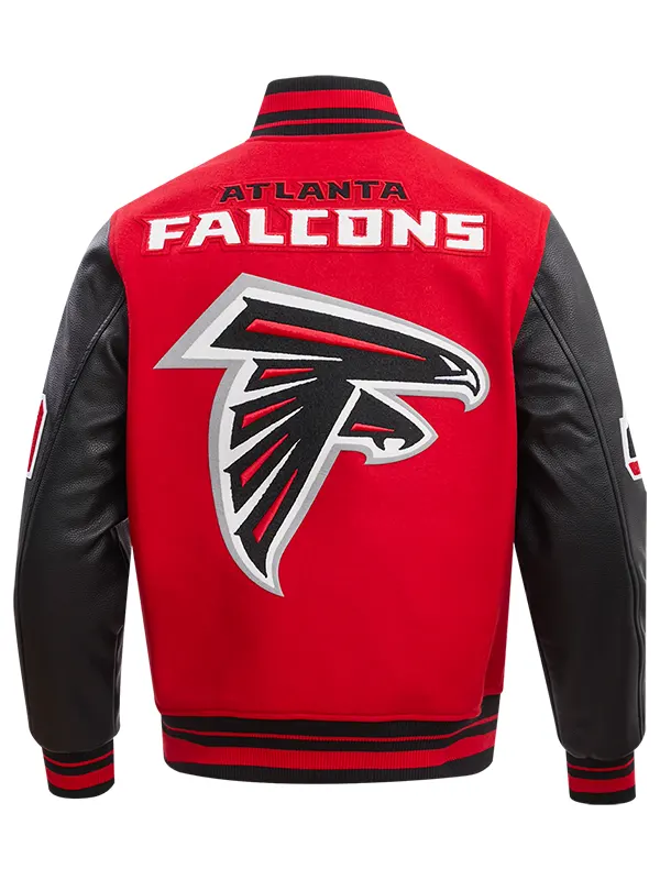 NFL ATLANTA FALCONS MASHUP MEN’S RIB WOOL VARSITY JACKET BACK