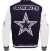 NFL DALLAS COWBOYS MASHUP MEN'S RIB WOOL VARSITY JACKET BACK