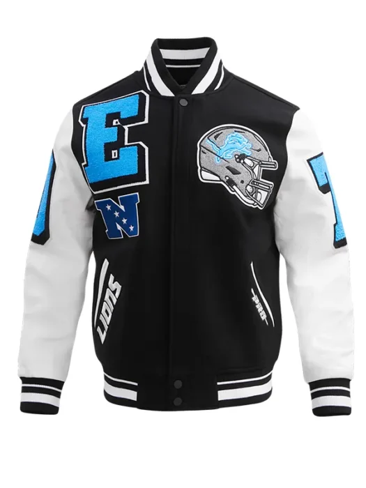NFL DETROIT LIONS MASHUP WOOL VARSITY JACKET