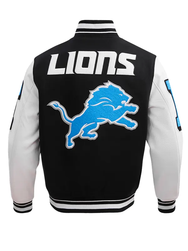 NFL DETROIT LIONS MASHUP WOOL VARSITY JACKET BACK