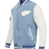 NFL DETROIT LIONS VARSITY BLUES DENIM VARSITY JACKET