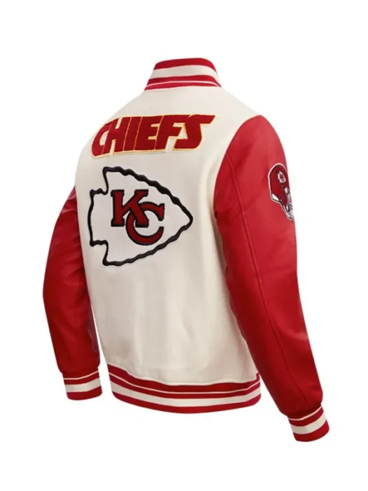 NFL KANSAS CITY CHIEFS RETRO CLASSIC MEN'S RIB VARSITY JACKET BACK