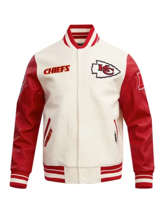 NFL KANSAS CITY CHIEFS RETRO CLASSIC MEN'S RIB WOOL VARSITY JACKET