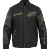 NFL PHILADELPHIA EAGLES BLACK & GOLD WOOL VARSITY JACKET