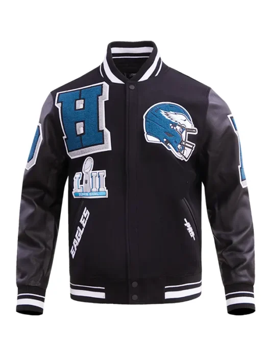 NFL PHILADELPHIA EAGLES MASHUP WOOL VARSITY JACKET
