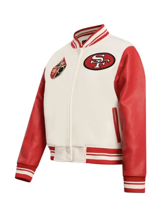 NFL SAN FRANCISCO 49ERS RETRO CLASSIC WOMEN'S RIB WOOL VARSITY JACKET